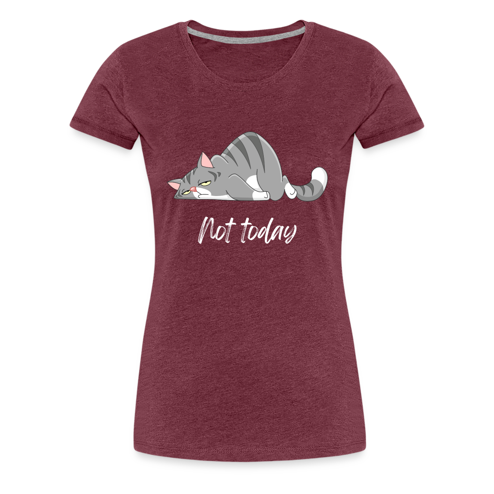 Not Today Tee - heather burgundy