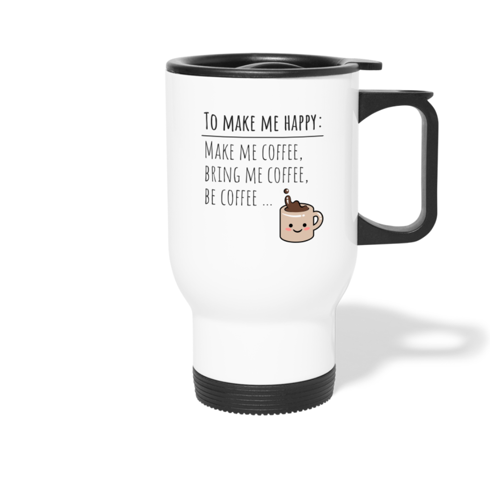 Coffee Mad Travel Mug - white