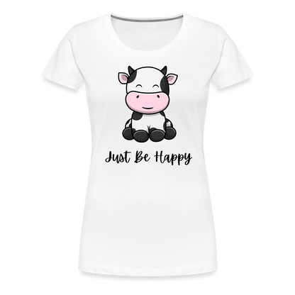 Just Be Happy Tee - white