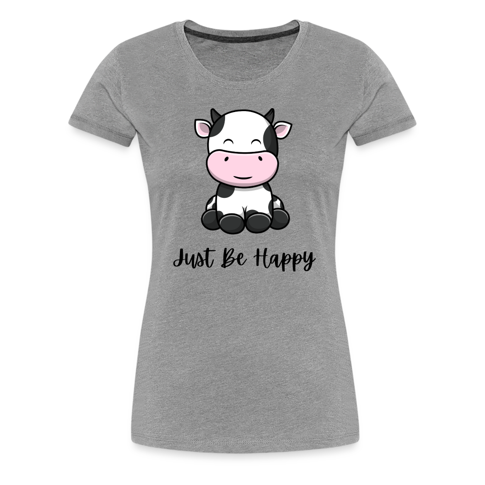 Just Be Happy Tee - heather grey