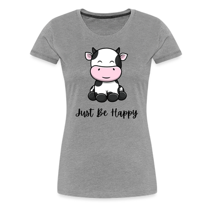 Just Be Happy Tee - heather grey