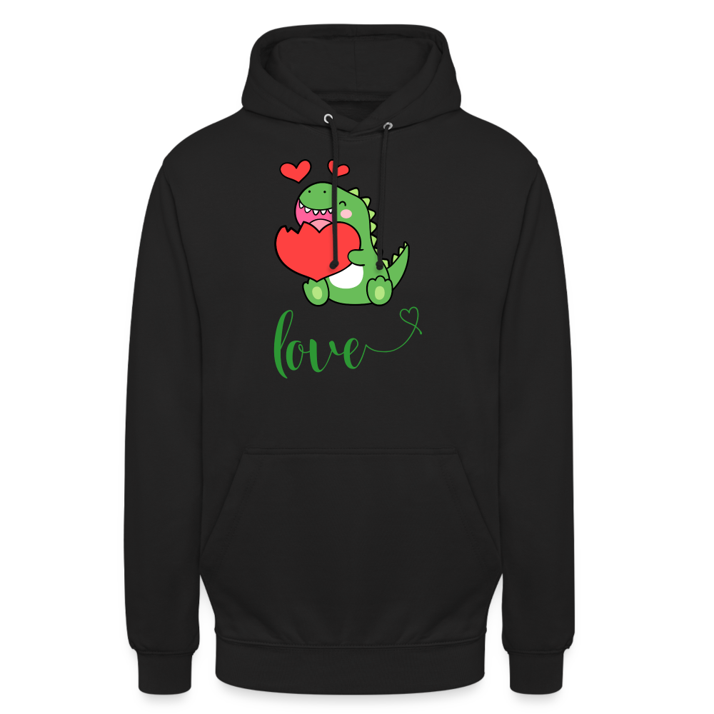 Dino Love Hoodie - black