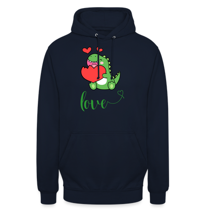 Dino Love Hoodie - navy