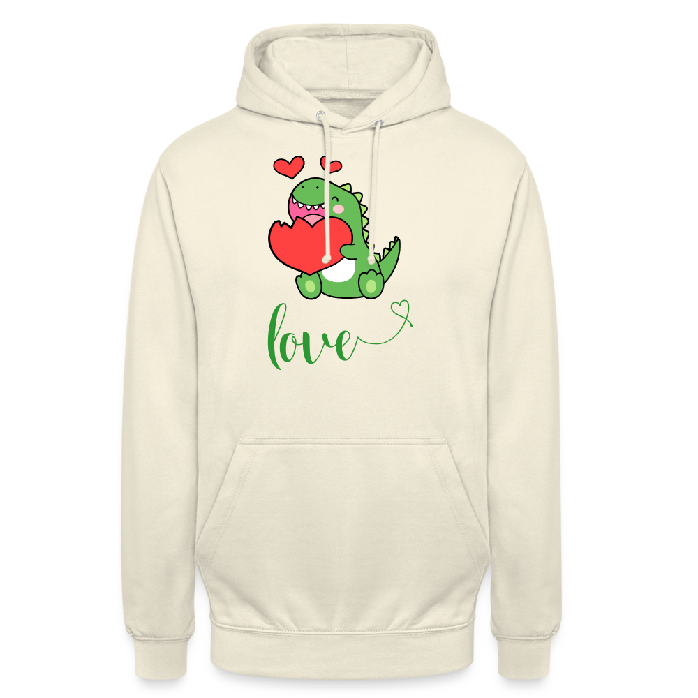 Dino Love Hoodie - vanilla