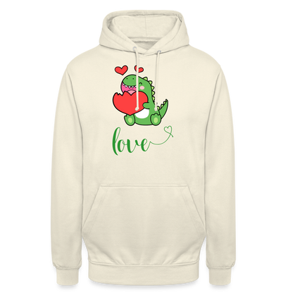 Dino Love Hoodie - vanilla