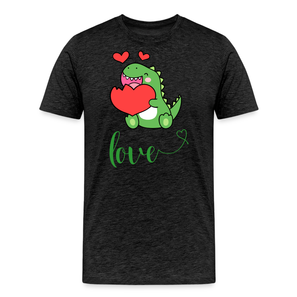 Dino Love Tee - charcoal grey