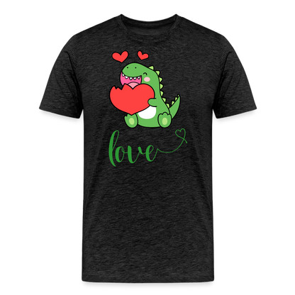 Dino Love Tee - charcoal grey