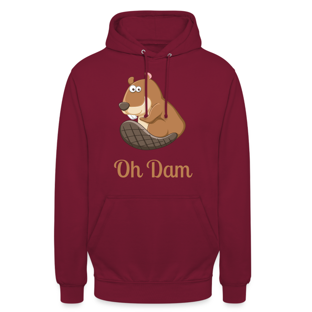 Oh Dam Unisex Hoodie - bordeaux